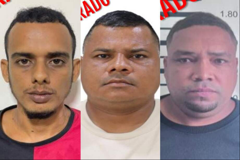 Alias "Mojón", alias "Toyota" y alias "Pipa", tres de los capturados por el plan pistola del Clan del Golfo, en contra de policías y militares.