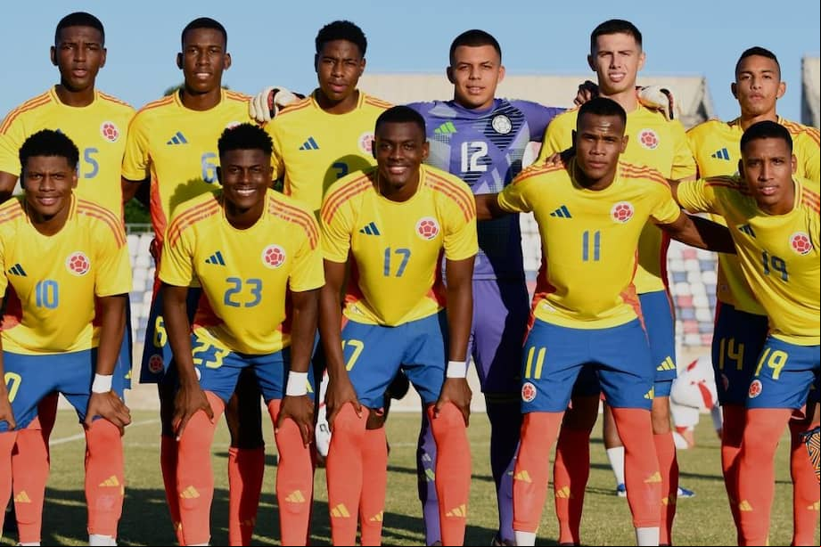 La selección de Colombia en la previa del Sudamericano Sub 20 de Venezuela 2025.