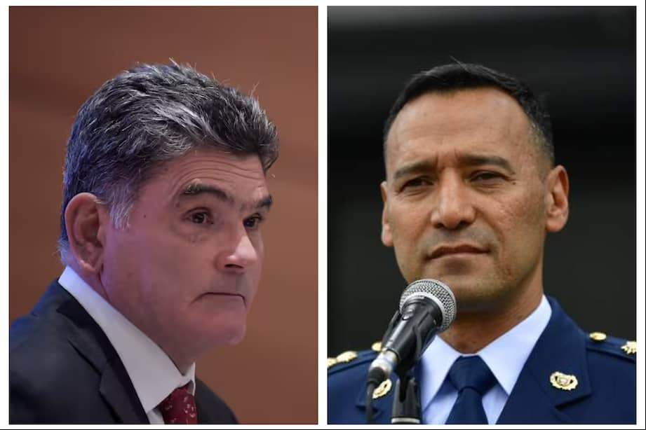 Gregorio Eljach (izquierda), procurador general de la Nación. Pedro Sánchez (derecha), ministro de Defensa.