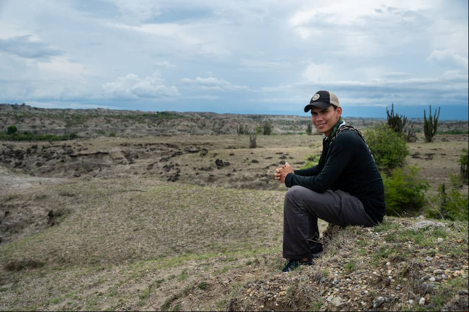 Diego Urueña en el desierto de La Tatacoa.