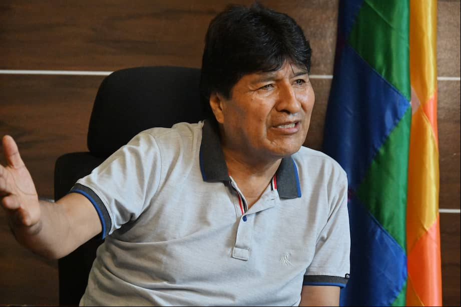 El expresidente de Bolivia, Evo Morales, durante una entrevista en abril.