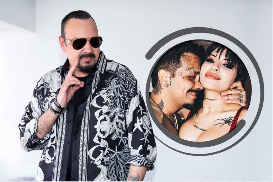 Pepe Aguilar, Christian Nodal y Ángela Aguilar.