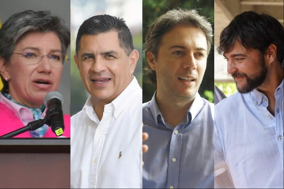 Alcaldes de Bogotá (Claudia López), Cali (Jorge Iván Ospina), Medellín (Daniel Quintero) y Barranquilla (Jaime Pumarejo).
