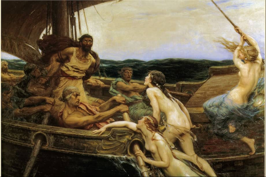 En su regreso a Ítaca, Odiseo tuvo que enfrentar varios desafíos. Entre ellos, el encuentro con las sirenas.
