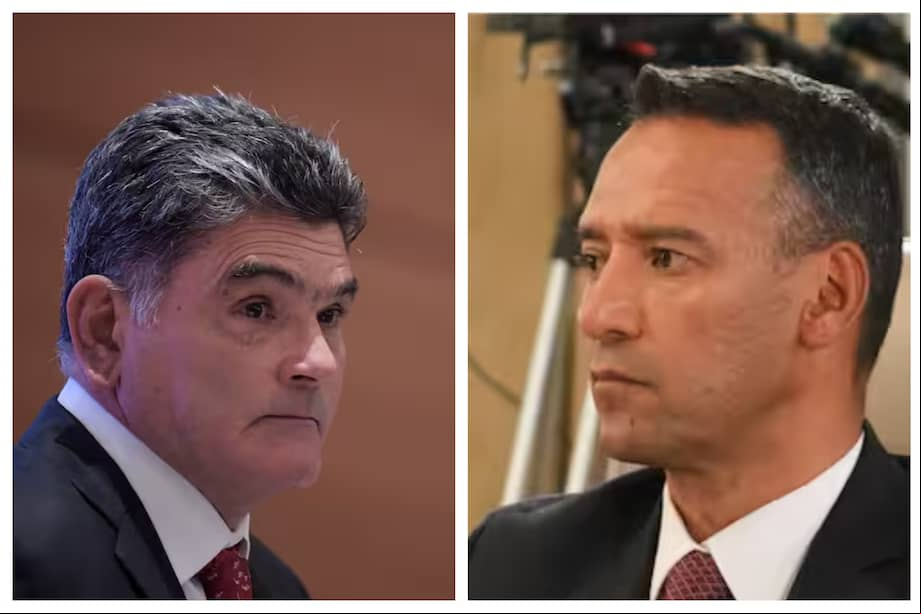 Gregorio Eljach (izquierda), procurador general de la Nación. Pedro Sánchez (derecha), ministro de Defensa.