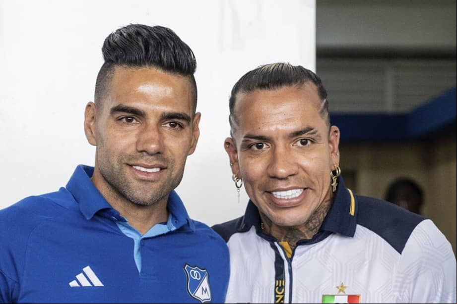 Falcao García y Dayro Moreno, los máximos goleadores del fútbol colombiano.